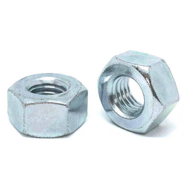 1"-8 Grade 2 Heavy Hex Nuts Zinc Clear