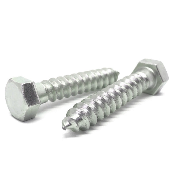 3/8-7x1-1/4" Hex Lag Screws A307 Grade A Zinc
