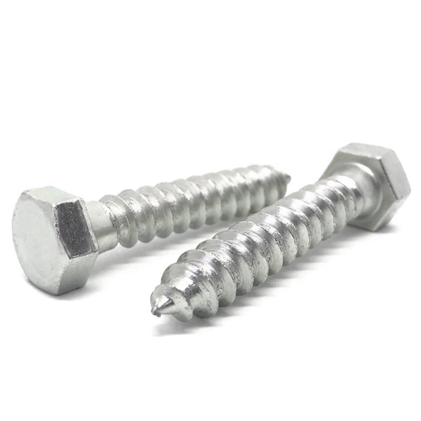 3/8-7x2" 18-8 Stainless Steel Hex Lag Screws