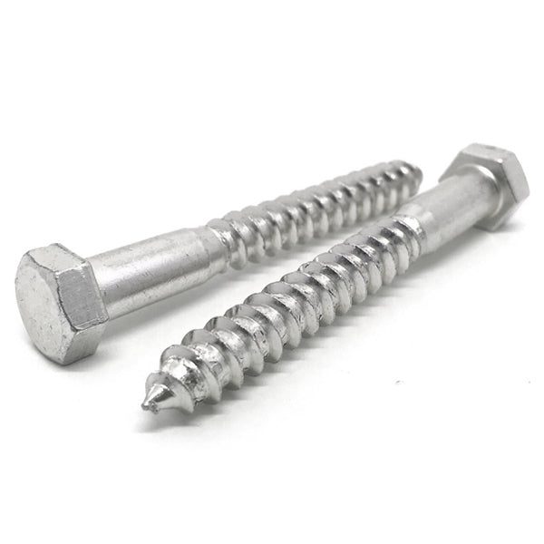 3/8-7x5" 316 Stainless Steel Hex Lag Screws