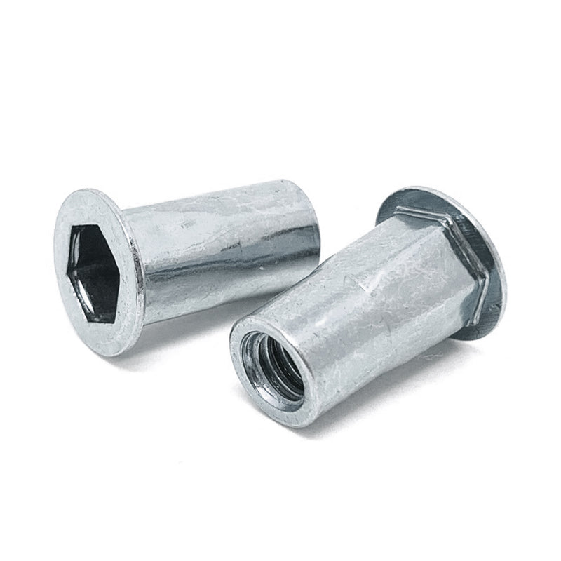 M10-1.5 ISO (0.70-3.80) Aluminum Hex Rivet Nut