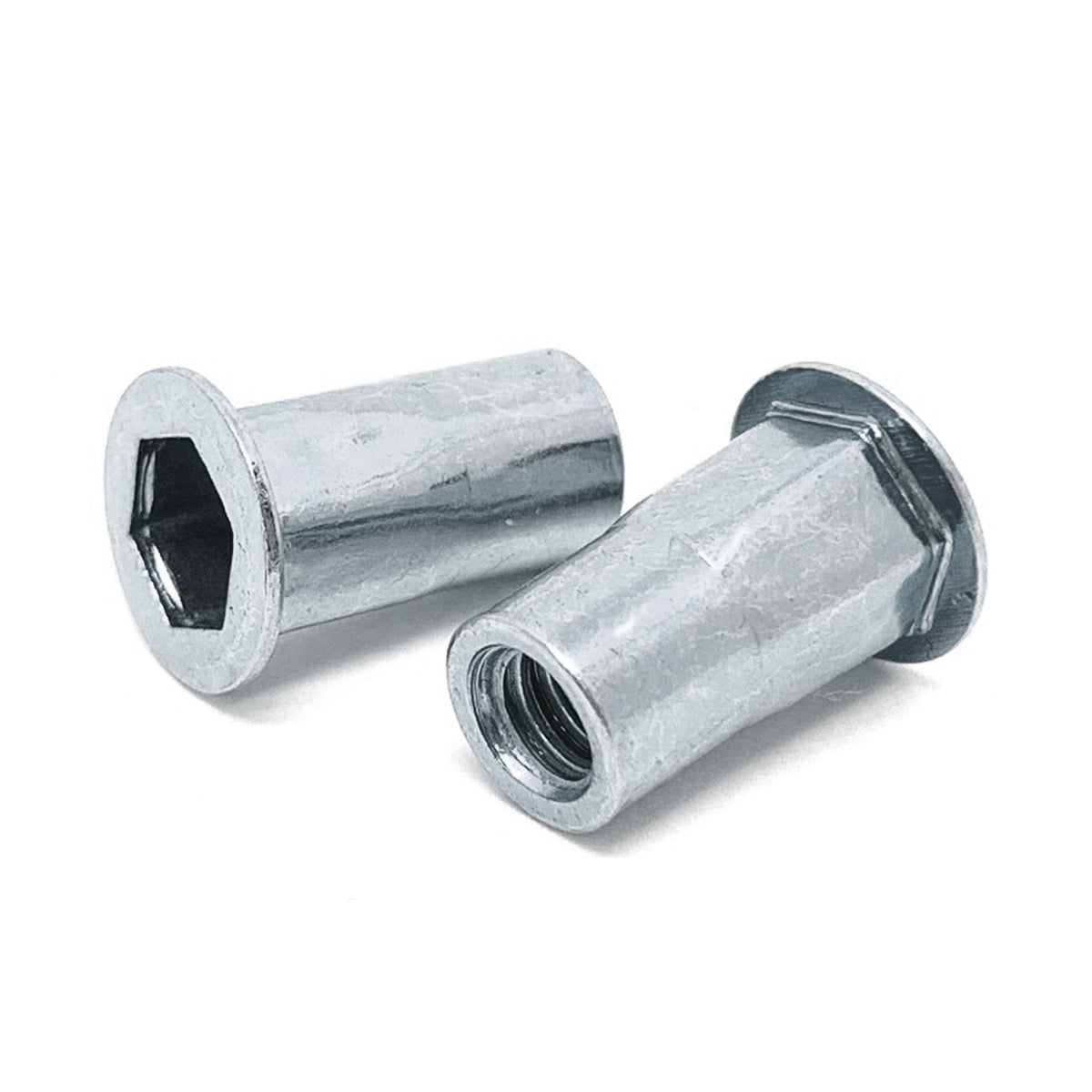 M8-1.25 ISO (0.70-3.80) Aluminum Hex Rivet Nut
