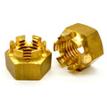 #10-32 Brass Slotted Hex Nuts