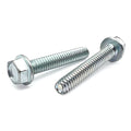 #6-32x5/16" Unslotted Indent Hex Washer Head Thread Rolling Screws Zinc Clear