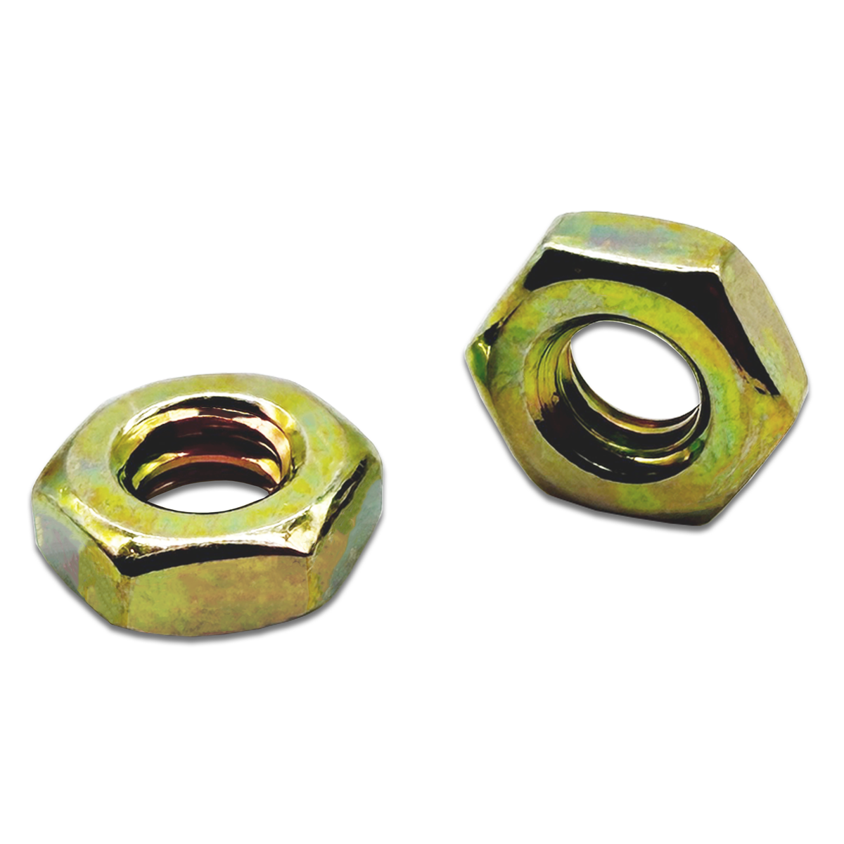 1/2"-13 Hex Jam Nuts Grade 8 Zinc Yellow
