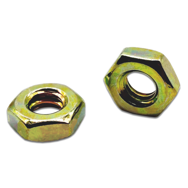 1/2"-20 Hex Jam Nuts Grade 8 Zinc Yellow