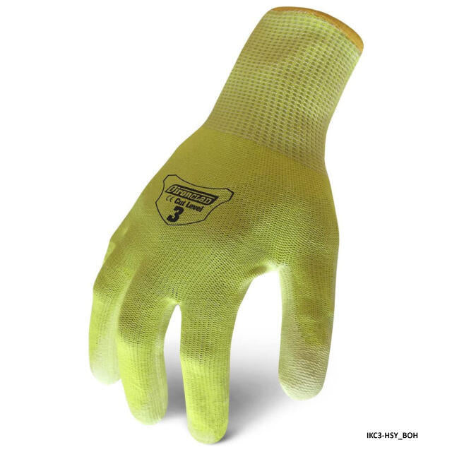Ironclad Knit A1 Cut Rating Hi-Viz Yellow Gloves