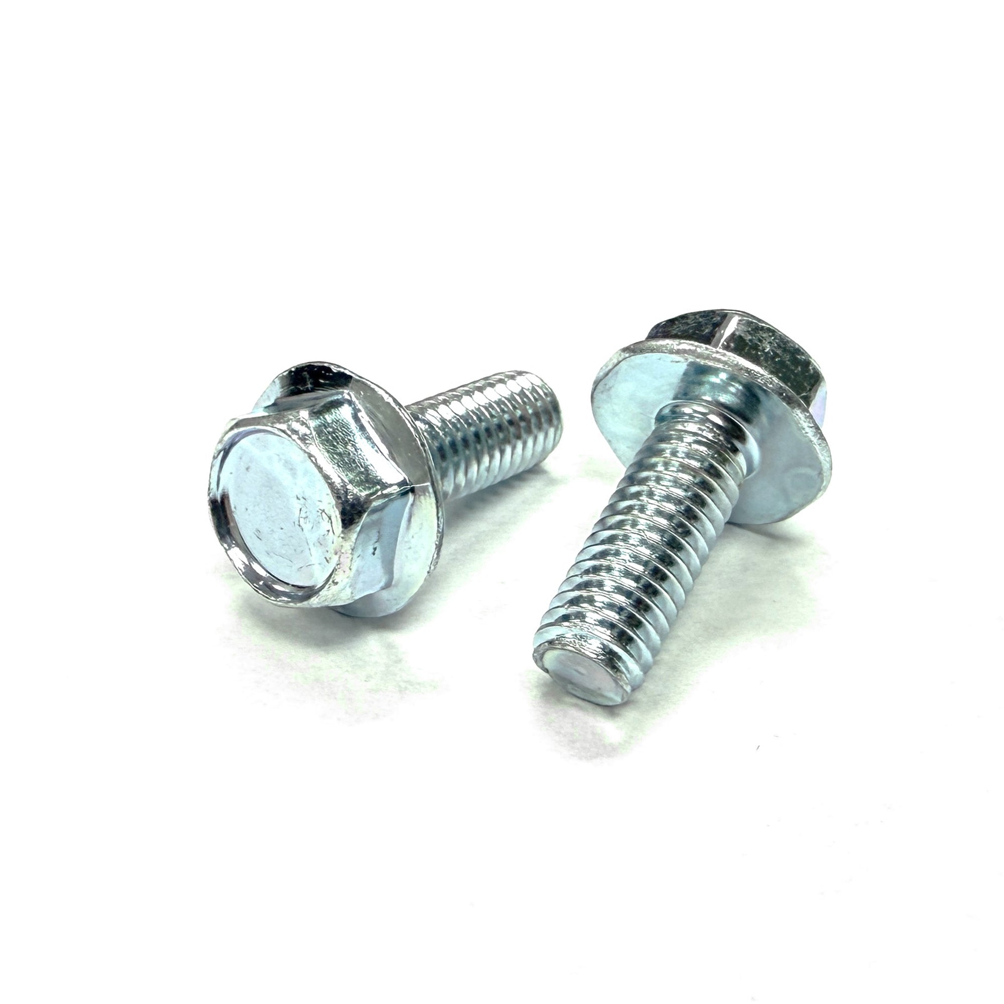 M6-1.0x16 Hex Flange Bolt Indented Head Off Road Moto Hardware Zinc
