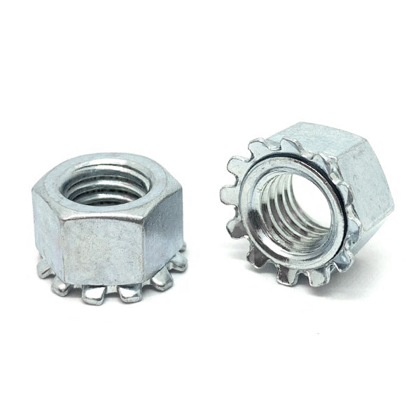 5/16"-24 Steel K Lock Nuts Zinc Clear