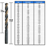1/8" HSS Black & Gold KFD Split Point Jobber Length Drill Bit Killer Force Drill Bit