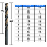 Q HSS Black & Gold KFD Split Point Jobber Length Drill Bit Killer Force Drill Bit