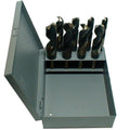 8 Piece HSS Black & Gold Drill Bit Set with Reduced 1/2" 3-Flat Shank, 9/16" - 1"