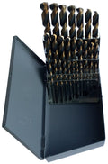 25 Piece HSS Black & Gold KFD Split Point Jobber Length Drill Bit Set, 1.00mm - 13.00mm