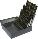 60 Piece HSS Black & Gold KFD Split Point Jobber Length Drill Bit Set, #1 - #60