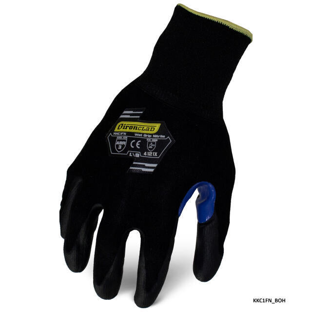 Ironclad Knit A1 Cut Rating Spandex Foam Nitrile Touch Screen Gloves