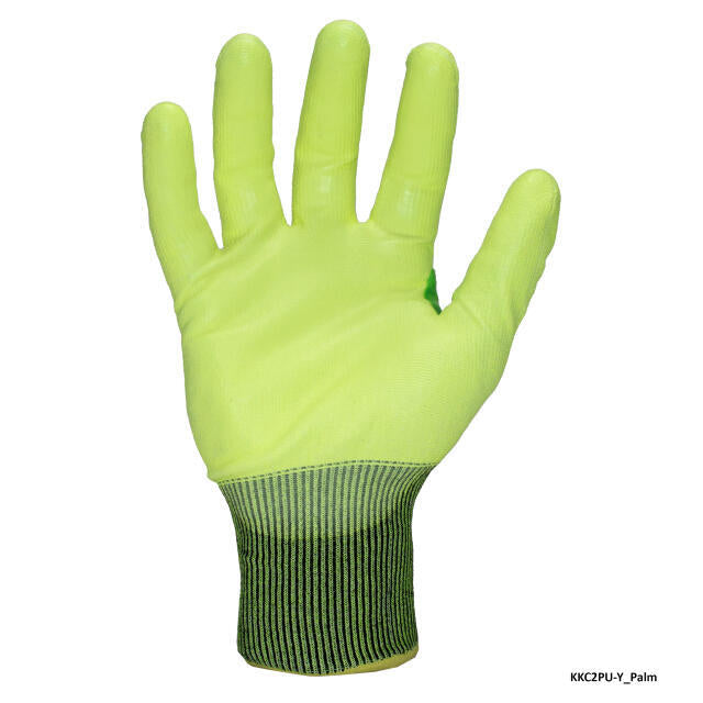 Ironclad Knit A2 Cut Rating PU Touch Screen Yellow Gloves