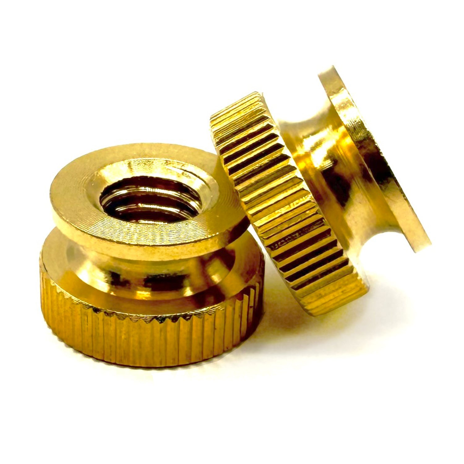 #10-24 Brass Knurled Thumb Nut