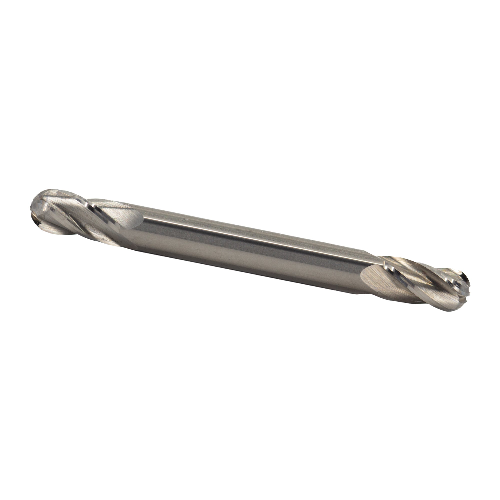 1/2" Carbide 4 Flute Double End Stub Ball End Mill