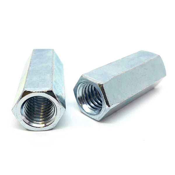 #10-24 x 3/4" Steel Coupling Nuts Zinc