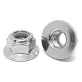 M5-0.8 A2-70 Stainless Steel Nylon Insert Hex Flange Lock Nuts