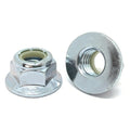 1/4"-20 Grade 5 Nylon Insert Hex Flange Lock Nuts Zinc