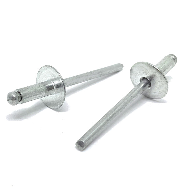 3/16" Dia 3/8"-1/2" (68)  Grip - Oversized Head Blind Rivets Aluminum/Aluminum Mandrel