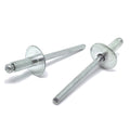 3/16" Dia 1/4-3/8" (66)  Grip - Oversized Head Blind Rivets Steel/Steel Mandrel Zinc
