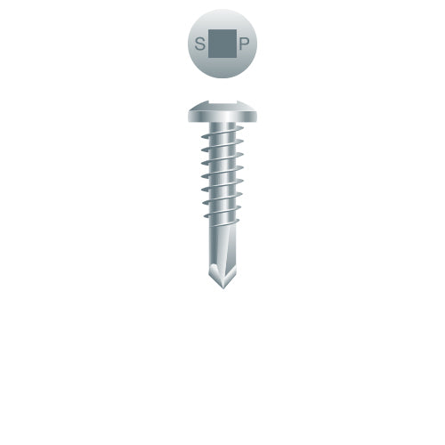 #10 Strong-Point Pan Head 10-16 x 3/4, SQ, Zinc