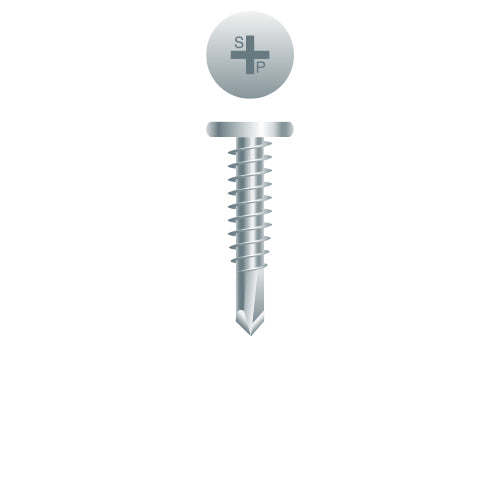 #10 Strong-Point Pancake Head 10-16 x 1-1/2, PH, Zinc