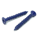 1/4x1-3/4" Phillips Flat Head Concrete Screws Piercing Point Blue Finish