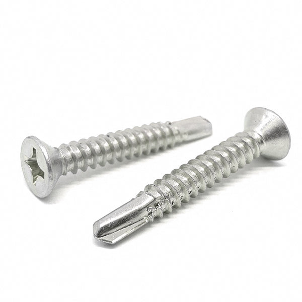 #8x3/4"  Stainless Steel Phillips Flat Head #2 Point Self Drilling Screws