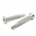 #6x1-1/4"  Stainless Steel Phillips Flat Head #2 Point Self Drilling Screws