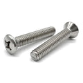 #8-32x3/8" 18-8 Stainless Steel Phillips Oval Head Machine Screws