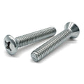 1/4-20x2" Phillips Oval Head Machine Screws Zinc Clear