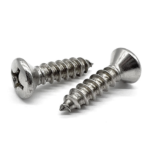 #10x1-1/2" 18-8 Stainless Steel Phillips Oval Head Type A Self Tapping Screws