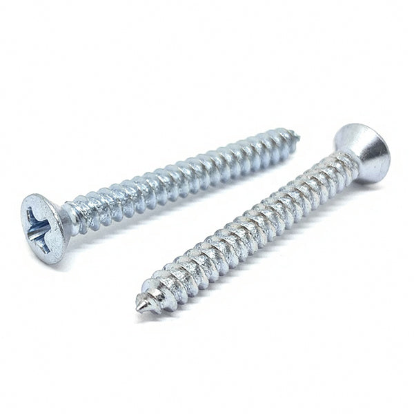 #6x1 Phillips Oval Head Type AB Self Tapping Sheet Metal Screws Zinc