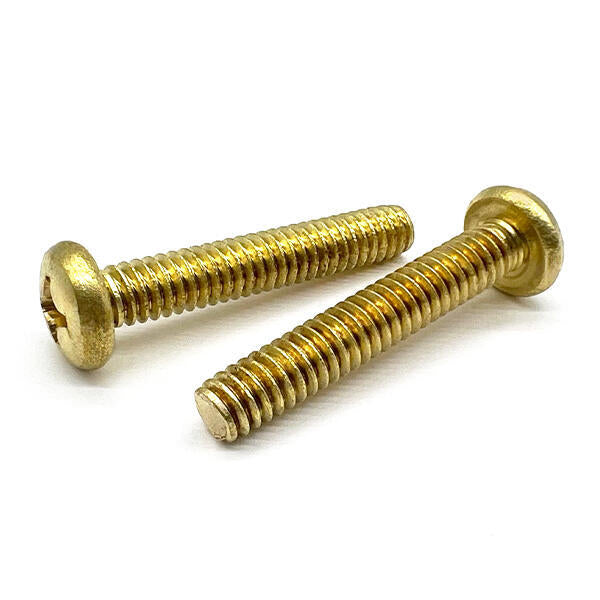 #10-24x1-1/2" Brass Phillips Pan Head Machine Screws