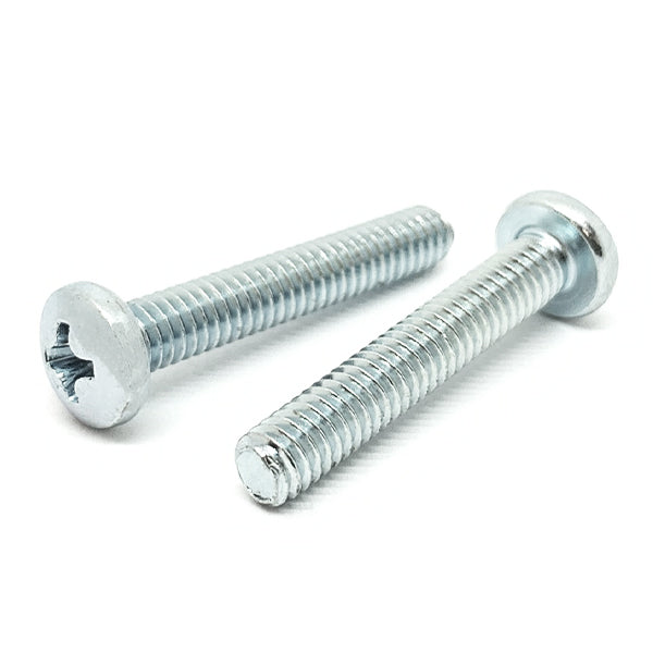 M5-0.8x35 Phillips Pan Head Machine Screws Steel Zinc