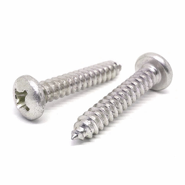 #12x2" Stainless Steel Phillips Pan Head Type A Self Tapping Screws