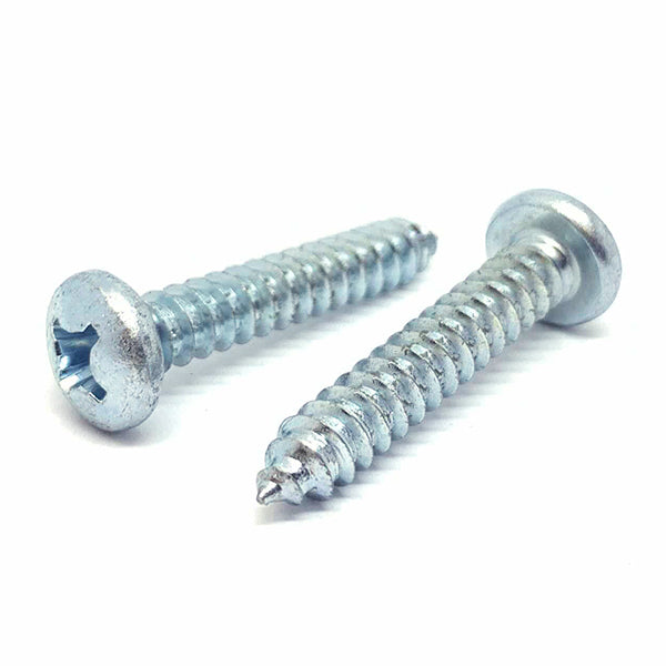 #10x1-1/4" Phillips Pan Head Type AB Self Tapping Sheet Metal Screws Zinc