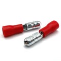Red PVC/Vinyl Male Bullet Crimp Connector, AWG 22-18