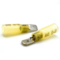 Yellow Heat Shrink Marine Grade Male Spade Connectors, AWG 12-10