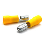Yellow PVC/Vinyl Male Bullet Crimp Connector, AWG 12-10