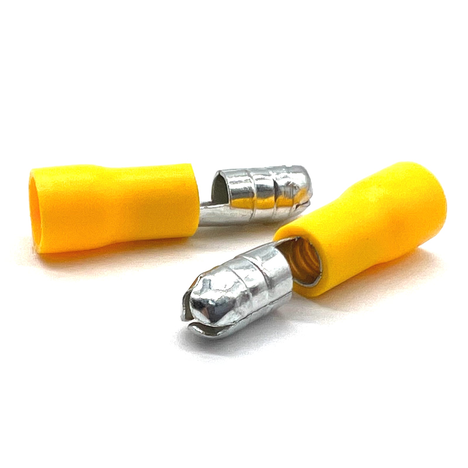 Yellow PVC/Vinyl Male Bullet Crimp Connector, AWG 12-10