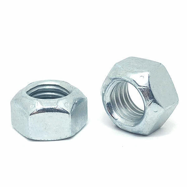 M8-1.25 Class 10 Hex Top Lock Nuts Coarse Thread Zinc
