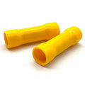 Yellow PVC/Vinyl Butt Splice Crimp Connector, AWG 12-10