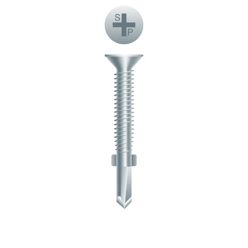 #12 Strong-Point Flat Head Reamer 12-24 x 2, PH, Zinc