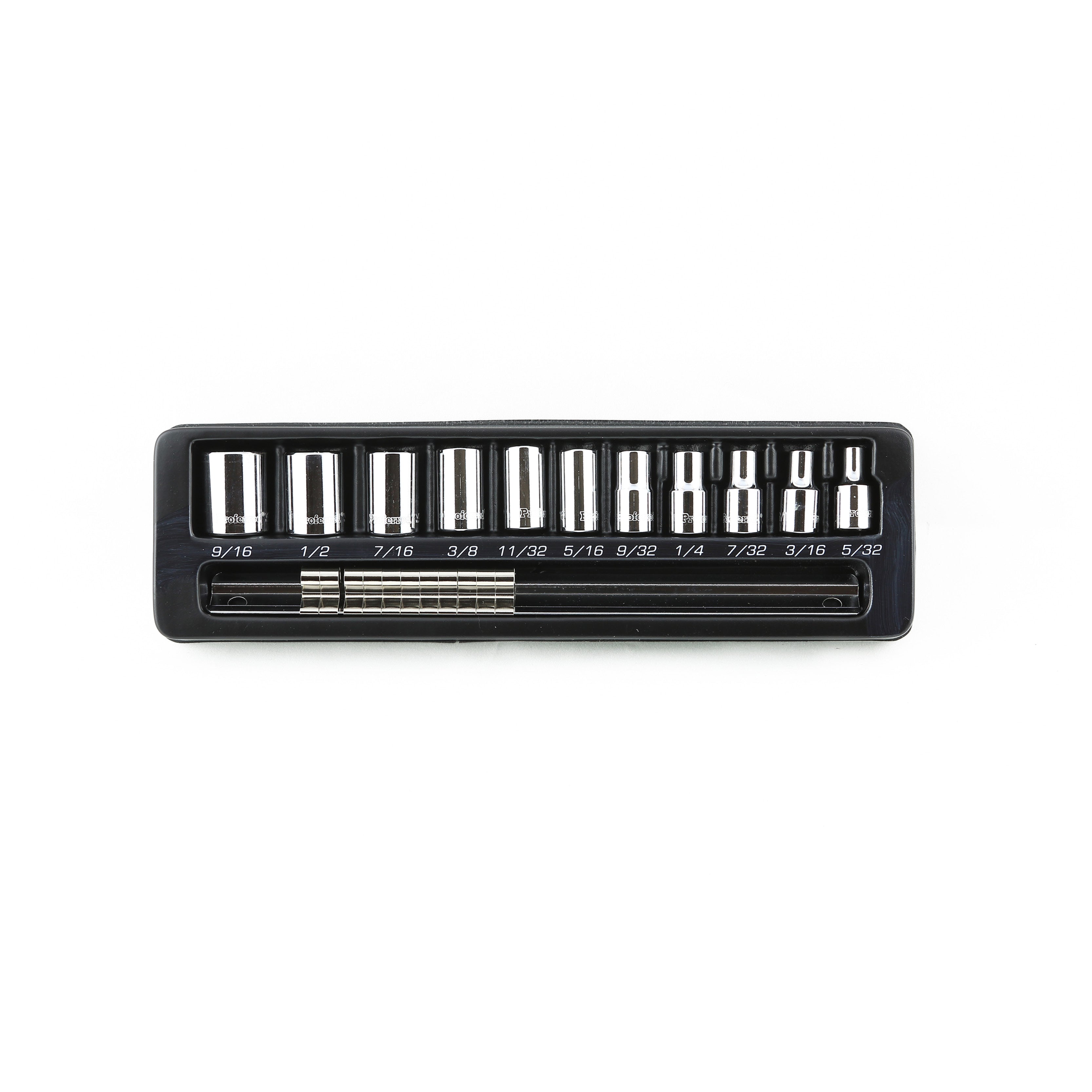 11 Piece Proferred 6 Point Standard Inch Socket Set (1/4" Drive)