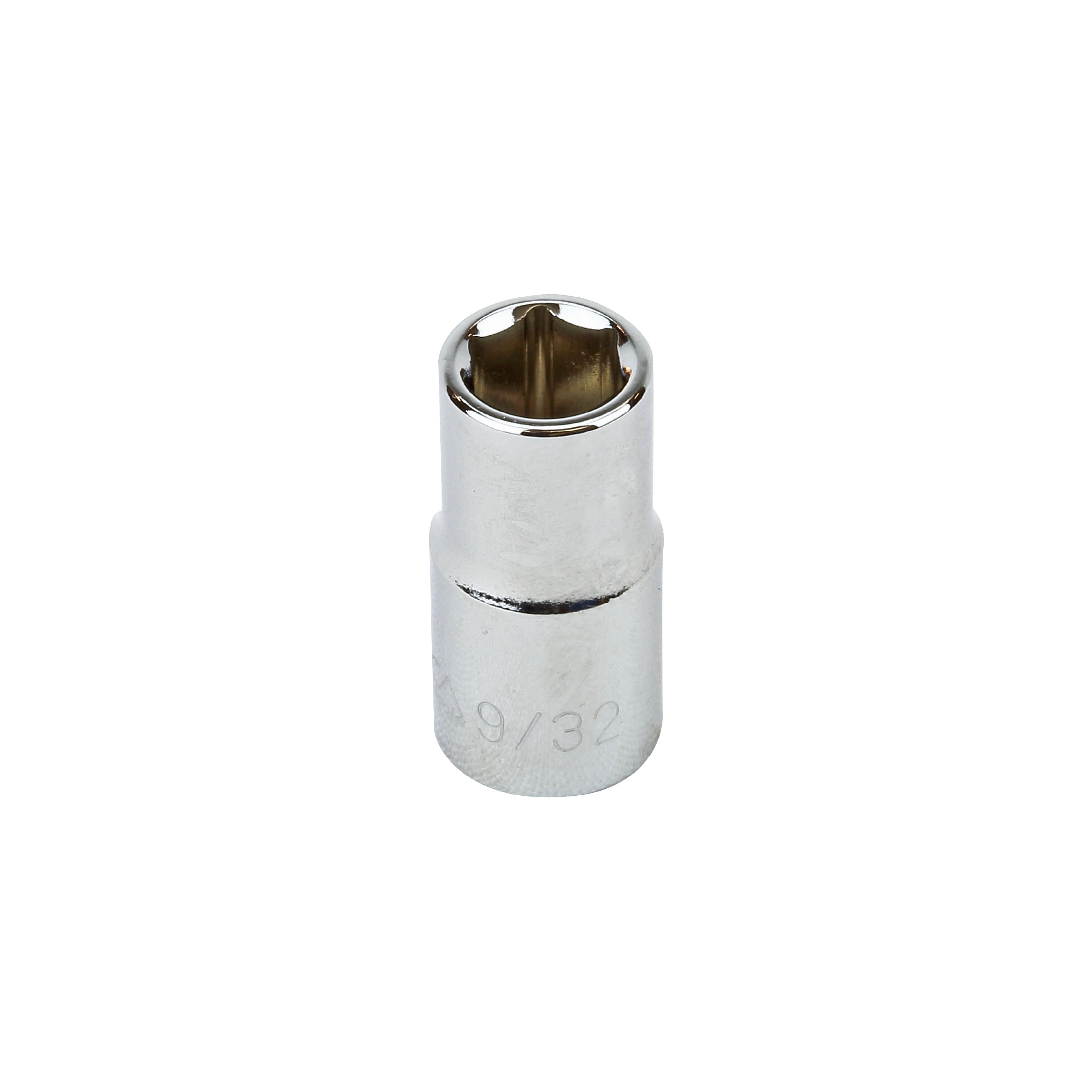 9/32" - 1/4" Drive 6 Point Inch Socket