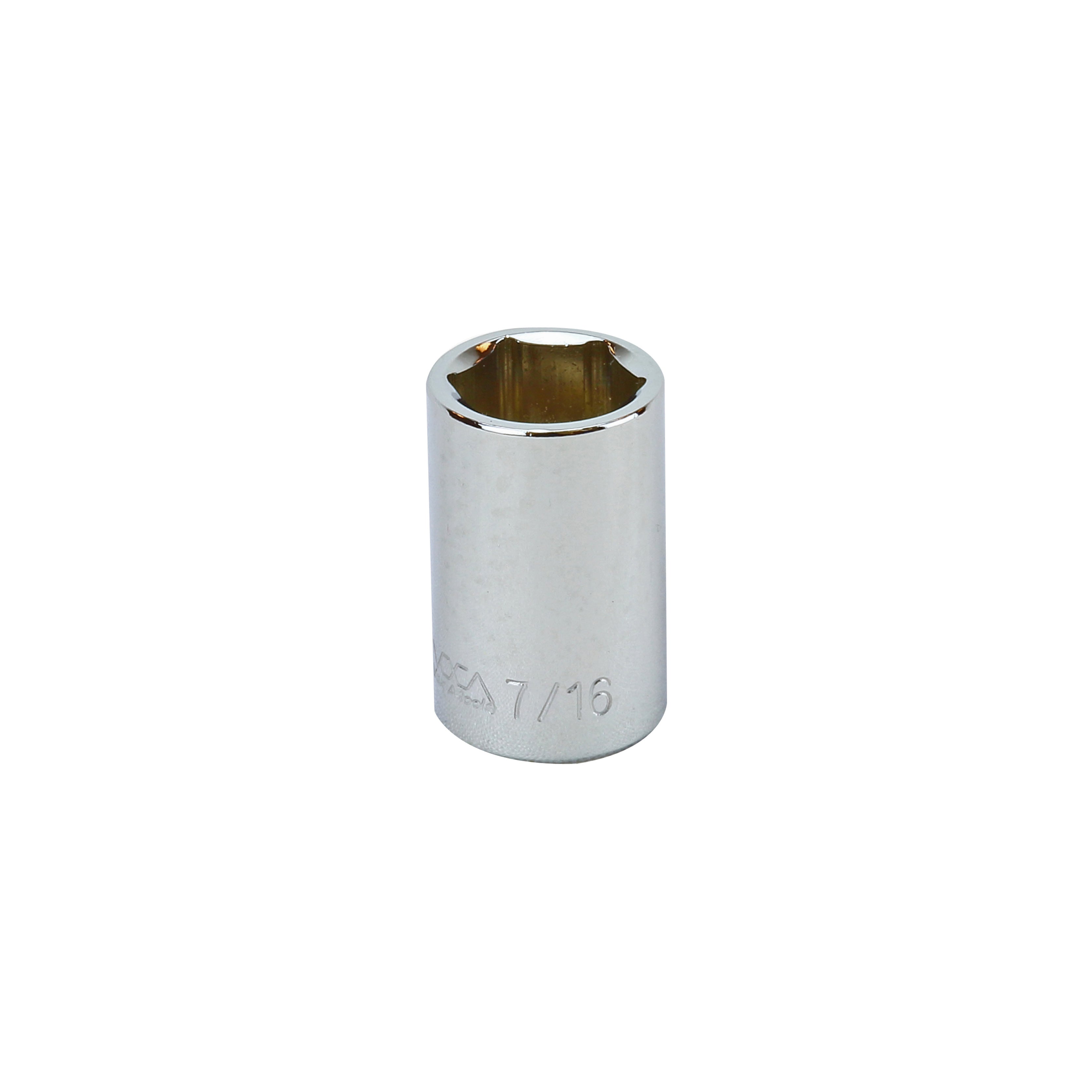 7/16" - 1/4" Drive 6 Point Inch Socket
